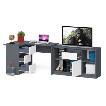 Стол компьютерный СВК Мори МС-16 левый + Тумба МТВ1204.1
