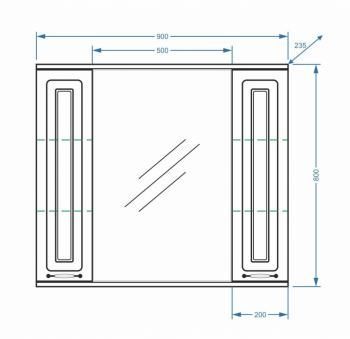 Зеркало-шкаф Stella Polar Кармела 90/С