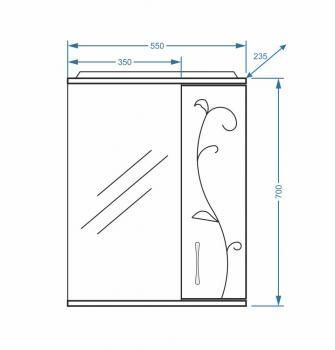 Зеркало-шкаф Stella Polar Фантазия 55/С
