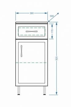 Комод Stella Polar Концепт 36 1 ящ.