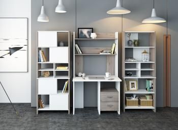 Компьютерный стол Мэрдэс СКЛ-Прям100+НКЛХ-100 с надстройкой