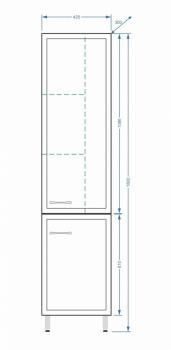 Шкаф-пенал Stella Polar Концепт 42