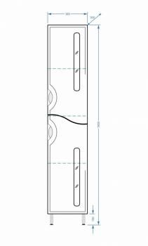 Шкаф-пенал Stella Polar Сильва 36