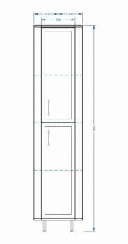 Шкаф-пенал угловой Stella Polar Концепт 30