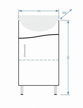 Тумба Stella Polar Волна 45