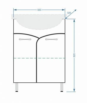 Тумба Stella Polar Волна 60