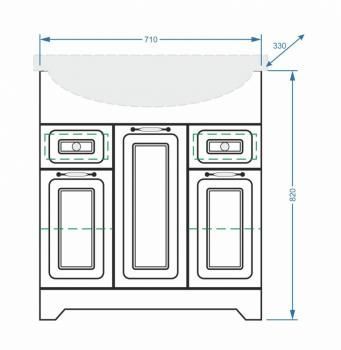 Тумба Stella Polar Кармела 75