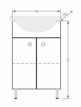 Тумба Stella Polar Концепт 55 ЭКО