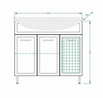 Тумба Stella Polar Концепт 90 с корзиной