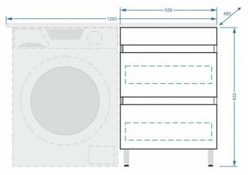 Тумба Stella Polar Мадлен 120 2 ящ.