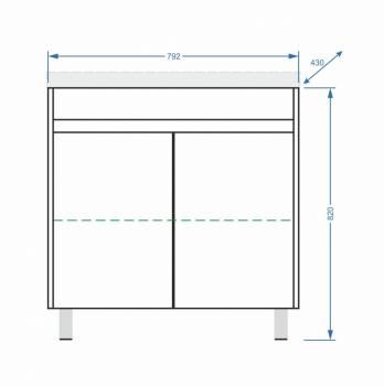 Тумба напольная Stella Polar Фаворита 80