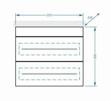 Тумба подвесная Stella Polar Ванесса 60 2 ящ.