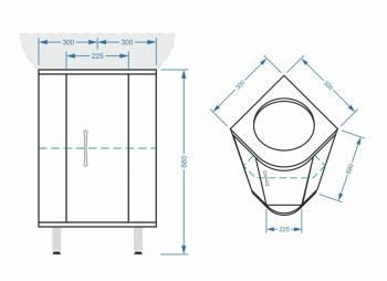 Тумба угловая Stella Polar Концепт 30