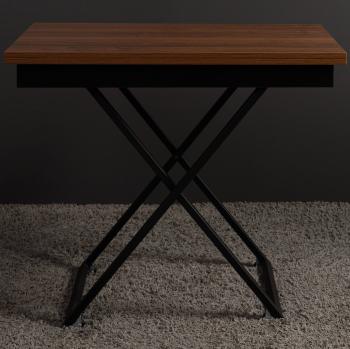 Стол-трансформер Левмар Apollo D44/S53 миланский орех/черные опоры