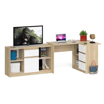 Дуб Сонома/Белый