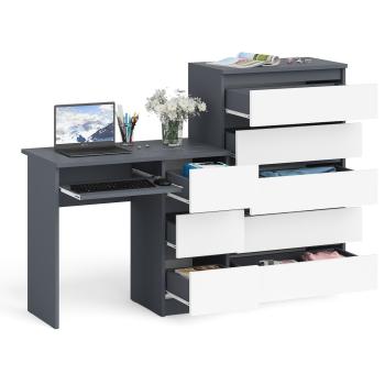 Стол компьютерный СВК Мори МС-6 правый + Комод МК700.5