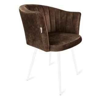 кофейный трюфель/белый муар