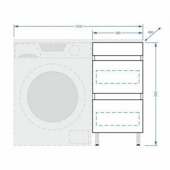 Тумба Stella Polar Мадлен 100 2 ящ.