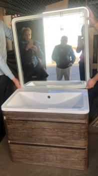 Тумба напольная Style Line Атлантика 60 + Умывальник Атлантик 60