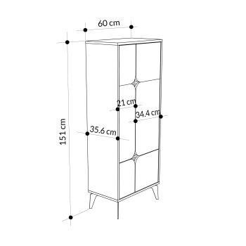 Шкаф напольный LEVE SPARK MULTIPURPOSE CABINET
