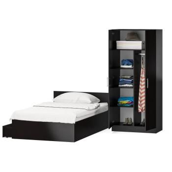 Кровать с ящиками СВК 1200 + Шкаф 2-х створчатый Стандарт