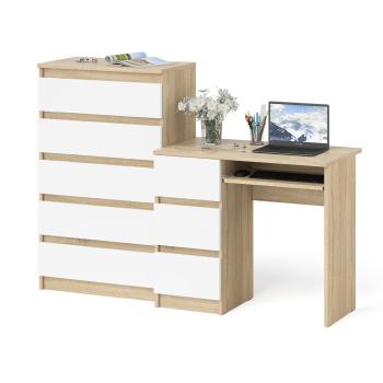 Дуб Сонома/Белый