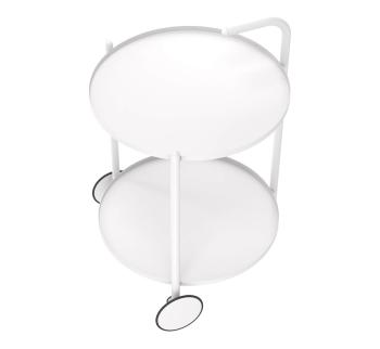 Столик журнальный SHT-CT60 белый муар/белый (У)