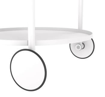 Столик журнальный SHT-CT60 белый муар/белый (У)