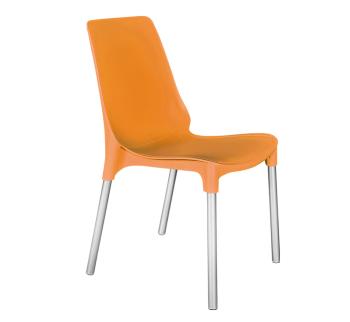 оранжевый/хром лак