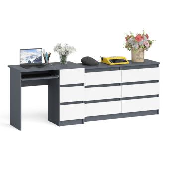 Графит/Белый