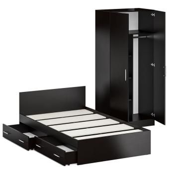 Кровать с ящиками СВК 1200 + Шкаф 2-х створчатый Стандарт