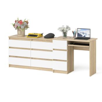 Дуб Сонома/Белый