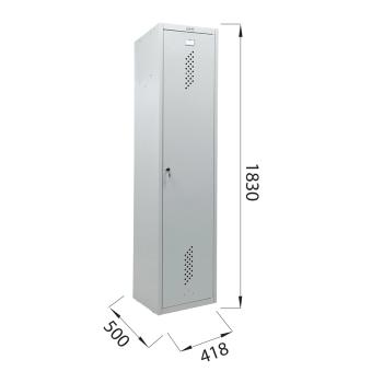 Шкаф металлический для одежды Brabix ПРАКТИК LS-11-40D