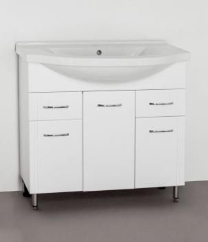 Тумба с раковиной Style Line Эко Стандарт 26 (2 ящ.) + Умывальник Эльбрус 90