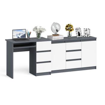 Графит/Белый