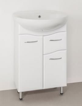 Тумба с раковиной Style Line Эко Волна 11 (1 ящ.) + Умывальник Антик 55