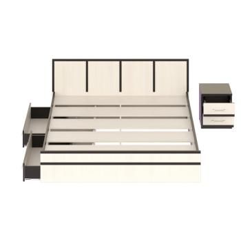 Кровать с ящиками СВК Сакура 1800 + тумба