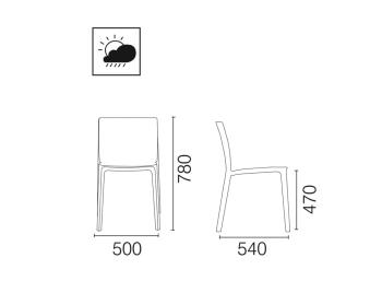 Стул пластиковый PAPATYA Evo-S