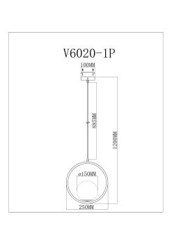Светильник подвесной Moderli V11577-1P Barocco