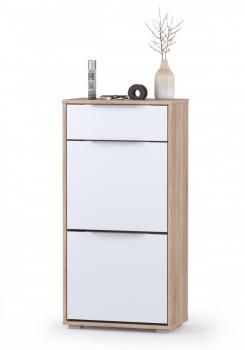 Прихожая Mobi Куба 5 Прихожая обувница 13.114 + Зеркало, цвет дуб сонома/белый премиум