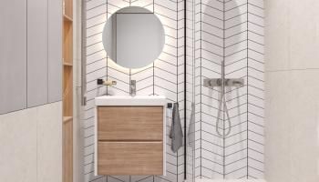 Тумба подвесная с раковиной VELVEX Gesso 60