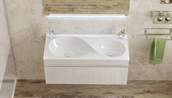 Тумба подвесная с раковиной VELVEX Otto 100