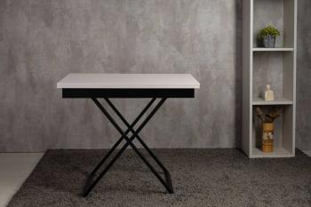 Стол-трансформер Левмар Apollo D78/S53 белый/черные опоры