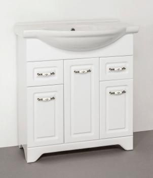 Тумба с раковиной Style Line Олеандр-2 75 (2ящ.) + Умывальник Байкал 75