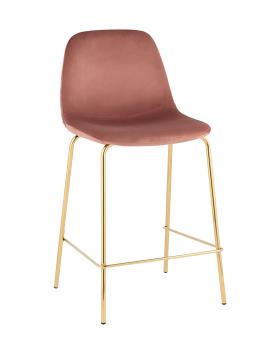 Велюр розовый, золотые ножки