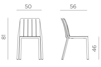 Стул пластиковый NARDI Tiberina