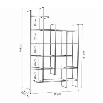 Стеллаж прямой LEVE MANCO BOOKCASE