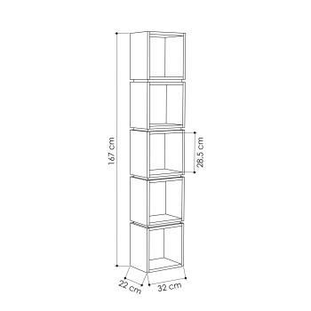 Стеллаж прямой LEVE MULTI BOOKCASE