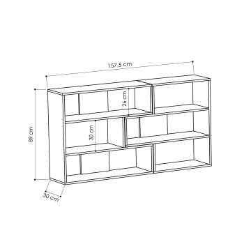 Стеллаж угловой LEVE MOLLY BOOKCASE NO.3