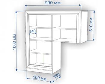 Консоль приставная Мэрдэс КП100 Левая